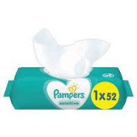 Pampers Sensitive wipes 52pc's