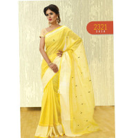 Yellow Cotton Saree for Women   