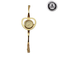 Stylish Women's Golden Stainless Steel Analog Watch for a Classy Look
