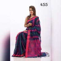 Gas jolshap blue-pink silk Saree for women