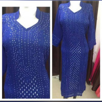 ORIGINAL PAKISTANI KAMDANI  COLOUR TWO PIECE SALWAR KAMEEZ (Un-stiched) FOR WOMEN