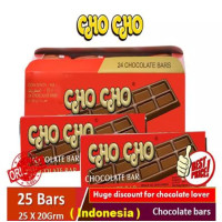Cho Cho Chocolate Bar - Premium Indonesian Delight | 25 Bars X 20g each | Total Weight: 500g
