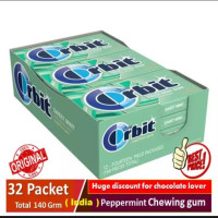 Orbit Chewing gum mint - India-1 box= 32Packet = 140gm