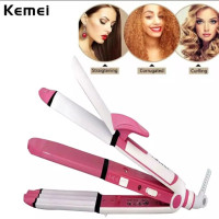 Kemei km-1291 Professional Hair Curler and Straightener 3 in 1