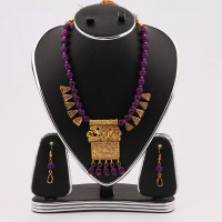 Exclusive Indian Multi Color Metal And Stone Jewellery Set For Women