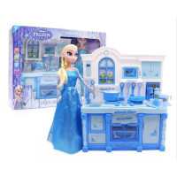 Frozen Household Kitchen With Light & Music For Girls With a Beautiful Frozen/Elsa Doll