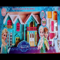 Joanna Doll House & Accessories/ Frozen Theme/ Classic Colour/ Foldable Home  (Multicolor)