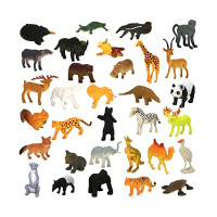 Plastic Mini Jungle Animals Toys: 22-Piece Set for Kids' Animal Collection