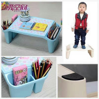 Plastic Mini Multi-functional Study Table for Kids & Toddlers: Portable & Durable Baby Desk with Holder Organizer & Laptop Desk - Safe Material for Children