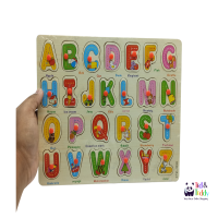 English ABCD Wooden Alphabet Puzzle Board for 1-3-Year-Old Girls and Boys: A Fun and Educational Learning Tool