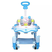 Baby Musical Walker cum Rocker with Push Handle BLB Brand - Blue: Enhance Your Baby's Mobility and Entertainment