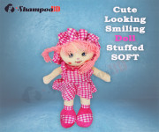 Cute Smiling Doll Stuffed Soft Plush Love Girl with Cap - Perfect for Kids and Babies