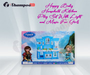 Happy Baby Household Kitchen Play Set With Light and Music For Girls With A Beautiful Pink Doll