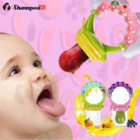 BabyGo Organic Silicone Nipple Food Nibbler for Fruits - BPA-Free, Rattle Handle, Storage Box - 6-12 Months | Multicolour | E-commerce Website