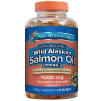 Pure Alaska Omega-3 Wild Alaskan Salmon Fish Oil 1000mg (210 Capsules)