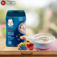 Gerber Grain & Grow Whole Wheat Apple & Blueberry Cereal 227G