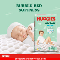 Huggies Air Soft Diapers L (10-15kg) 50pcs