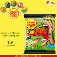 Chupa Chups Sour Infernals Lollipops 12pcs 114G