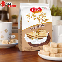 Lago Party Duo Wafer with Cocoa Cream and Milk Cream 220G