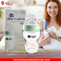Tommee Tippee Closer To Nature Glass Baby Bottle 0m+ 260ml