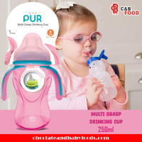 PUR Multi Grasp Drinking Cup (Pink Color, 6m+ Baby) 250ml